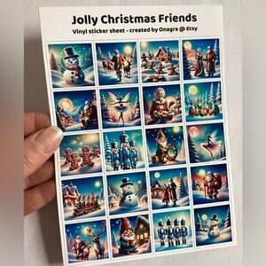 3 /💲20 Stickers! Jolly Christmas Friends holiday stickers